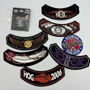 Harley Owners Group Patches and Pin Set hog sturgis patches